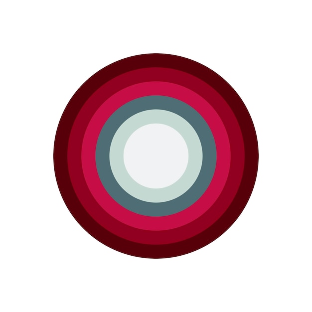 El logotipo del círculo de ojos de toro círculos hipnóticos coloridos icono objetivo vintage