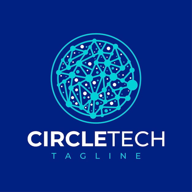 Un logotipo para un círculo con las palabras tecnología del círculo en él
