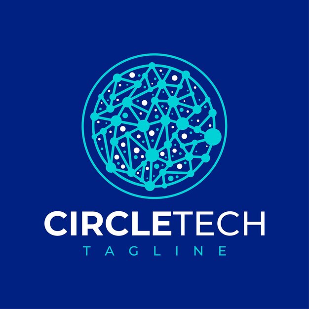 Un logotipo para un círculo con las palabras tecnología del círculo en él