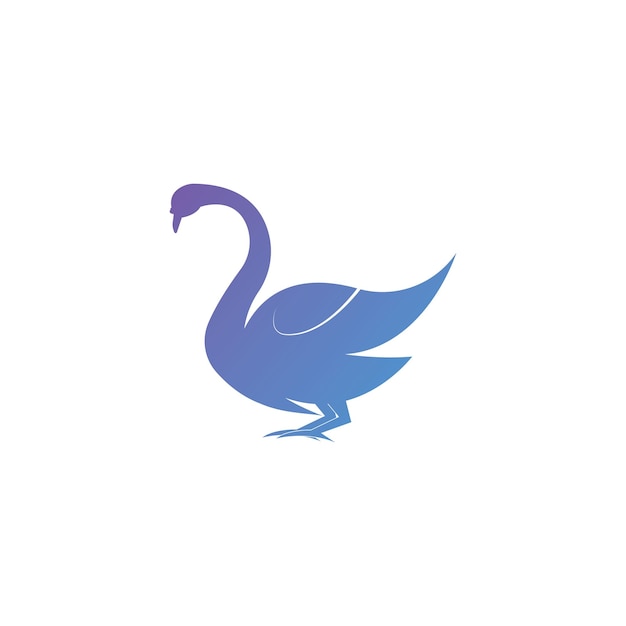 Logotipo del cisne Diseño de ilustración vectorial de plantilla