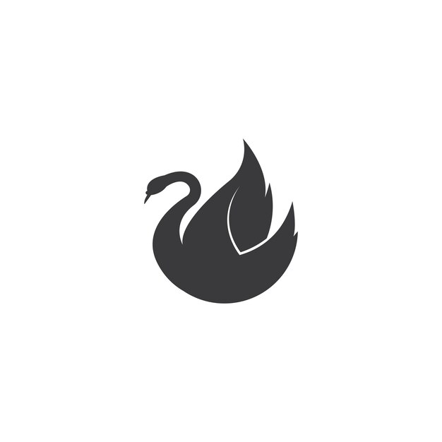 Logotipo del cisne Diseño de ilustración vectorial de plantilla