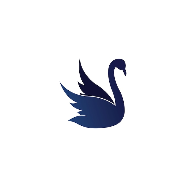 Logotipo del cisne Diseño de ilustración vectorial de plantilla