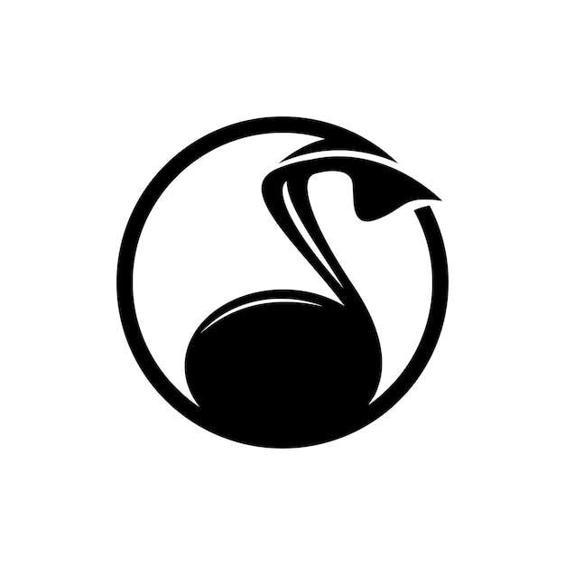 Vector logotipo cisne vector desain plantilla ilustración