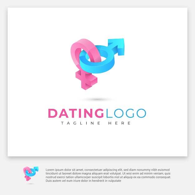 Logotipo de citas con estilo 3D