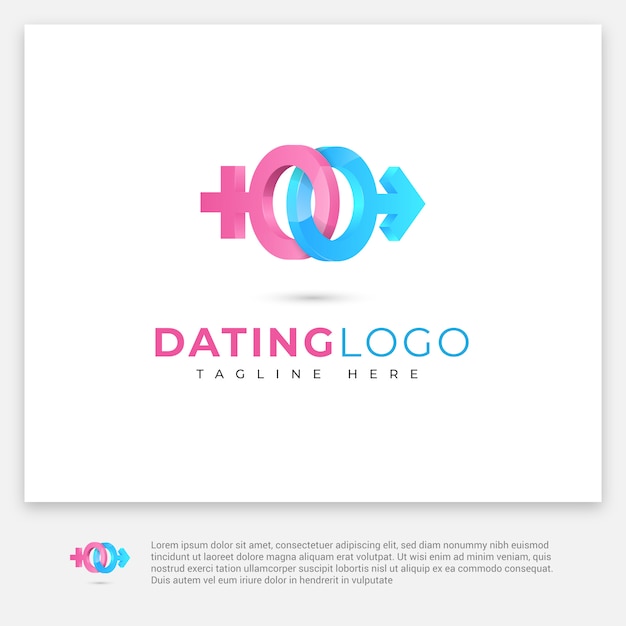Logotipo de citas con estilo 3D