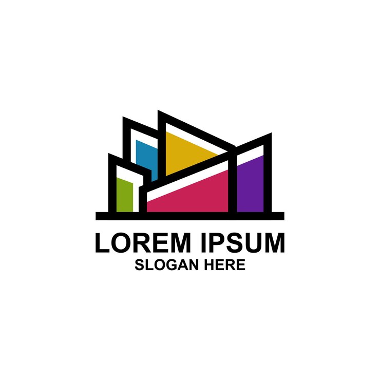 Vector logotipo de la ciudad colorida