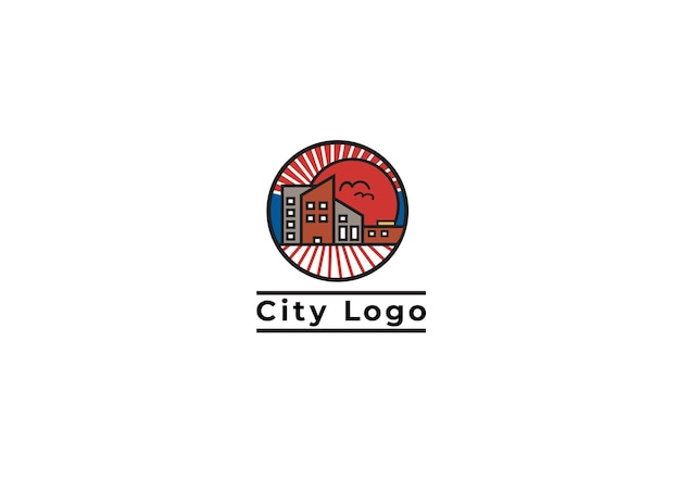 Logotipo de la ciudad con emblema circular