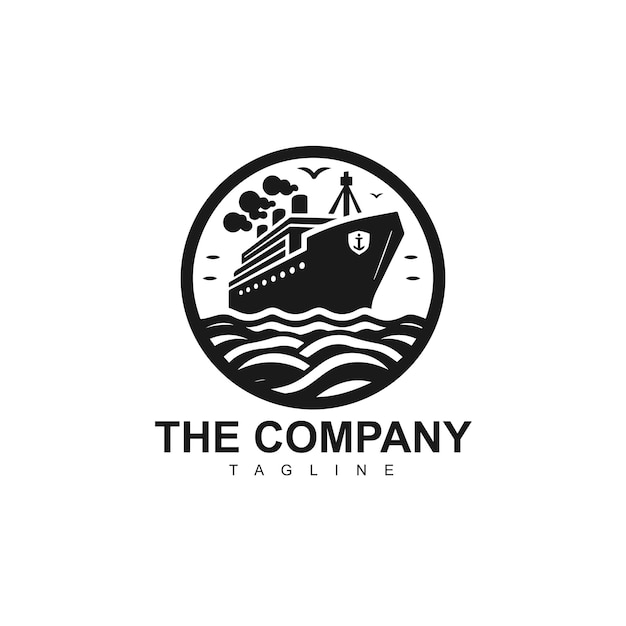 Logotipo clásico de barco de vela sencillo Diseño moderno para temas marítimos Reproducción confiable en impresión