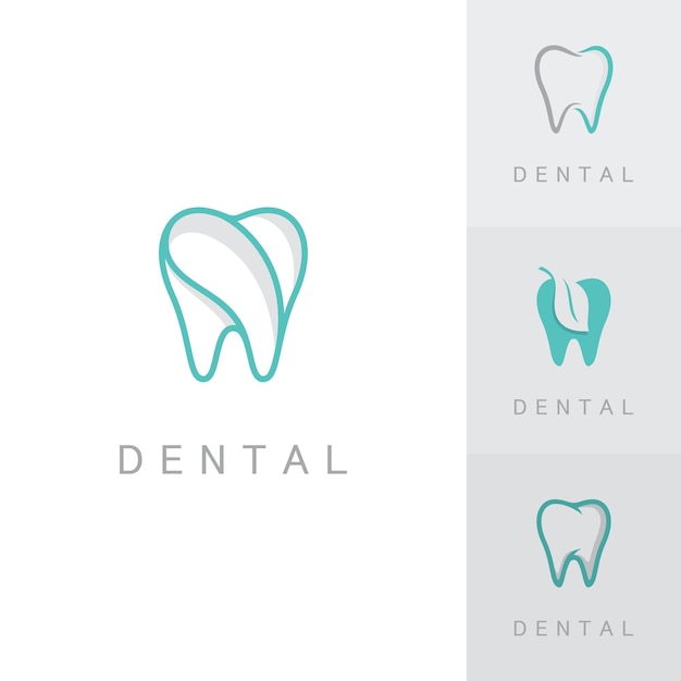 Vector logotipo de clínica dental dentista y boca de salud ilustración para su negocio