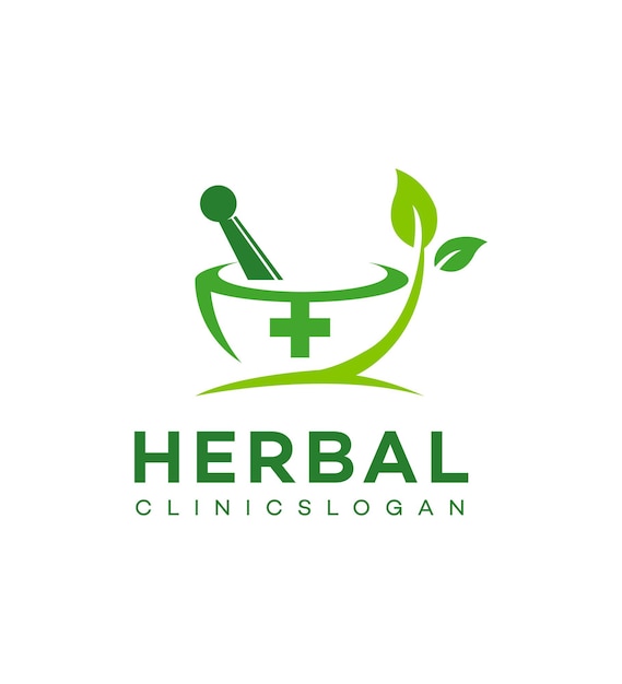 El logotipo de la clínica de hierbas