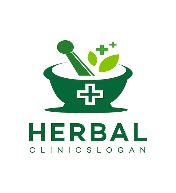 El logotipo de la clínica de hierbas