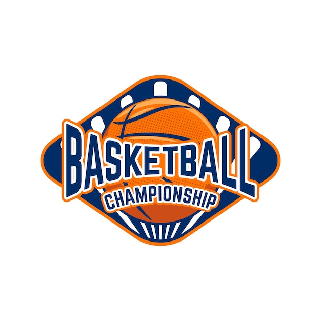 Vector logotipo del club de baloncesto emblema del club deportivo de baloncesto equipo de baloncesto