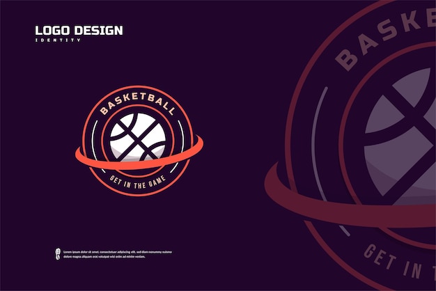 Logotipo del club de baloncesto plantilla de emblemas del torneo de baloncesto identidad del equipo deportivo diseño de insignia de esport