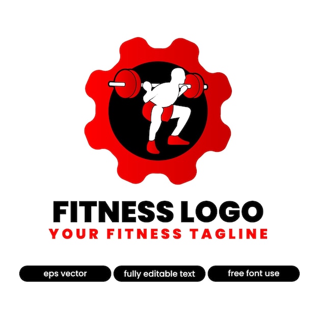 Vector logotipo de club de fitness