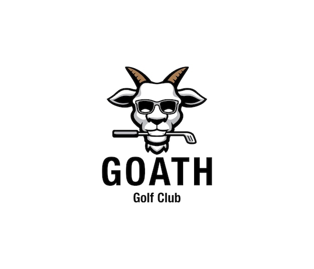 Vector logotipo del club de golf goath head