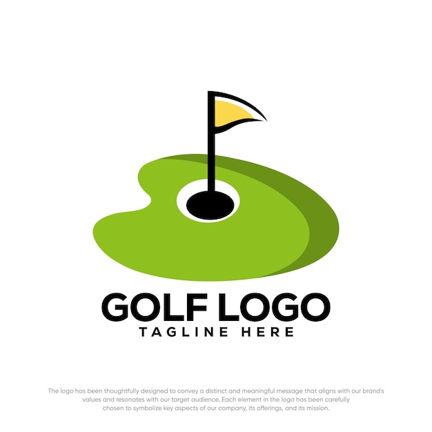 Logotipo del club de golf vectorial