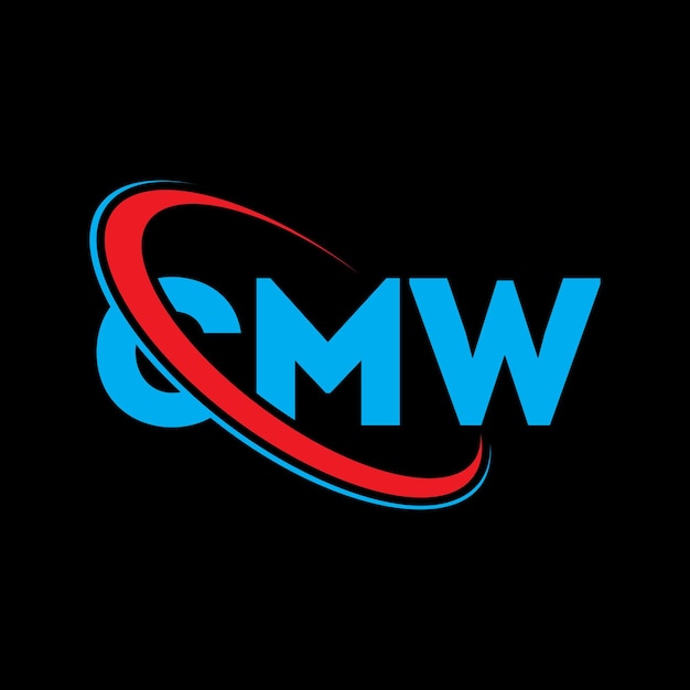 Logotipo CMW letra CMW letra diseño del logotipo Iniciales CMW logotipo vinculado con círculo y mayúscula monograma logotipo CMW tipografía para negocios tecnológicos y marca inmobiliaria