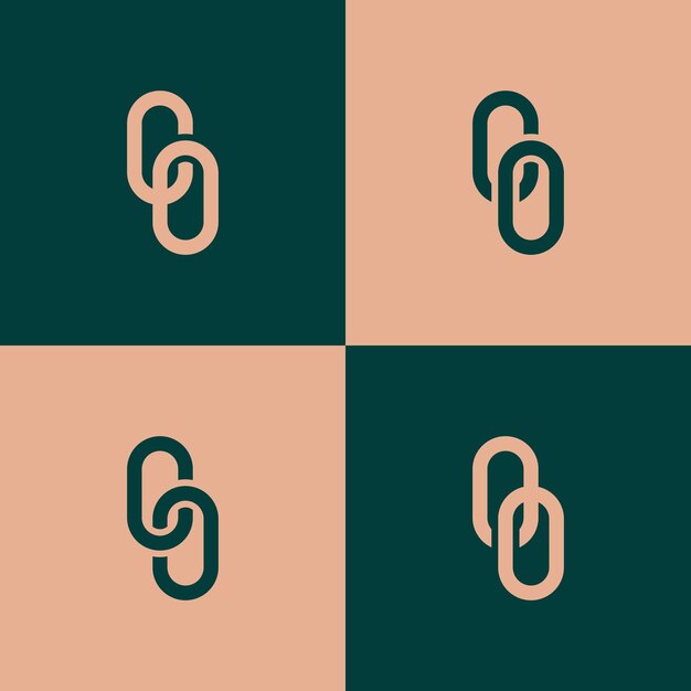 El logotipo de CO es el monograma C y O. El diseño del monograma de CO es las iniciales de la letra OO. Las letras abstractas son el logotipo de Mon.