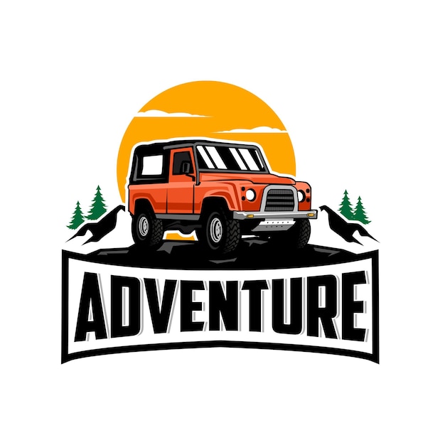 Logotipo de coche de aventura