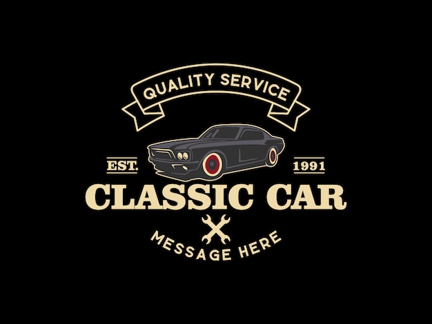 logotipo de coche clásico