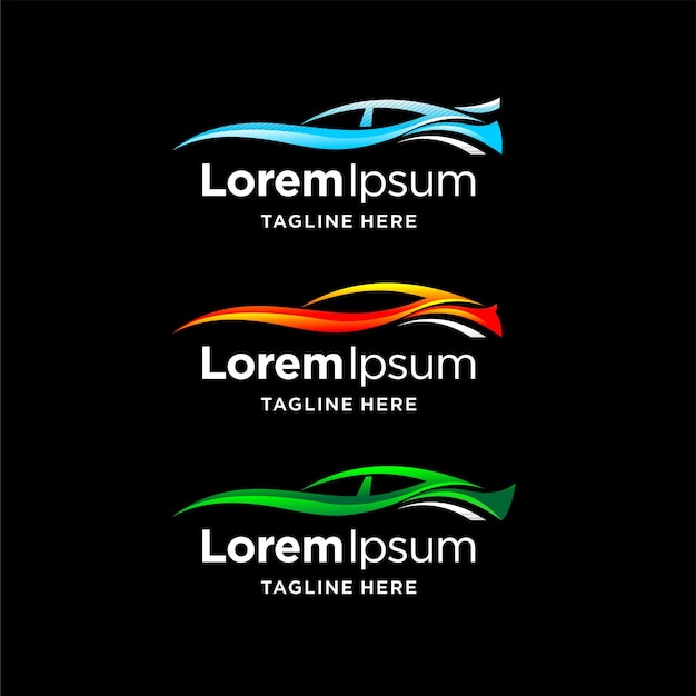 logotipo de coche con concepto simple