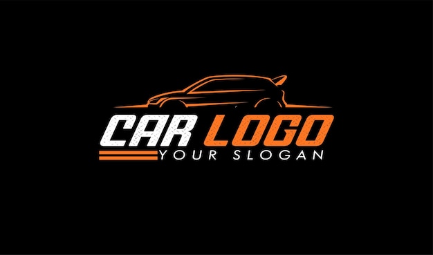 logotipo de coche deportivo elegante minimalista