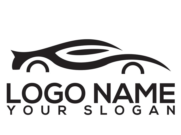 Logotipo del coche con gradiente libre
