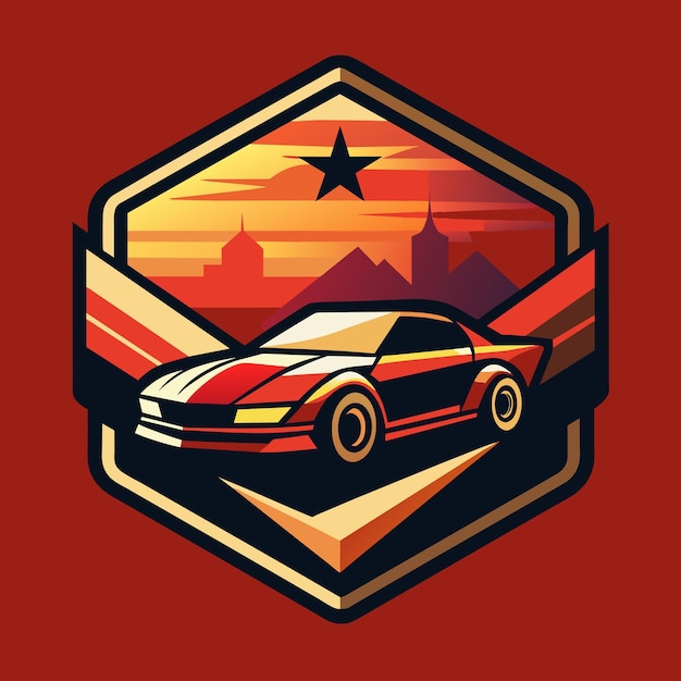 Vector el logotipo del coche de juegos