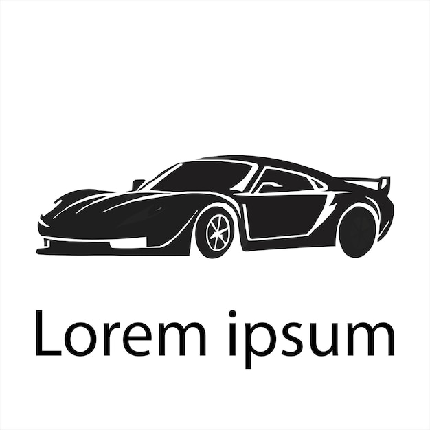 logotipo de coche negro para su empresa