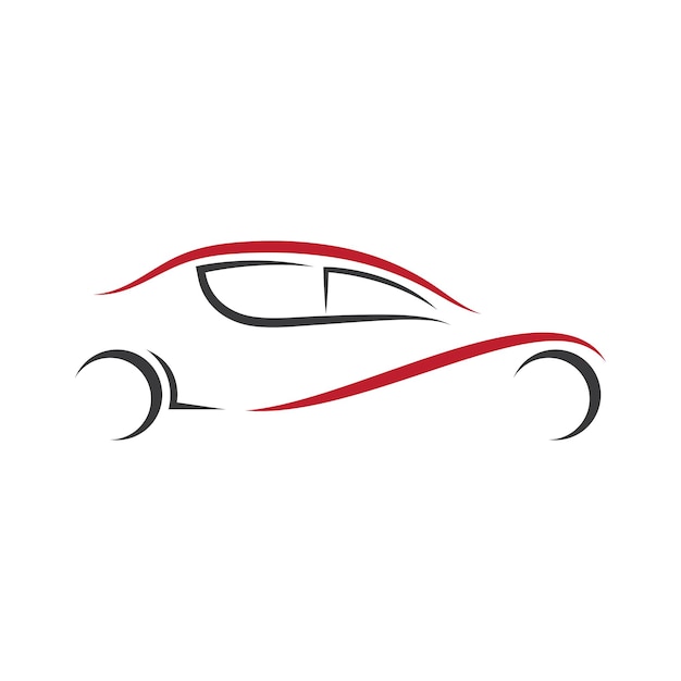 Logotipo de coche de velocidad automática
