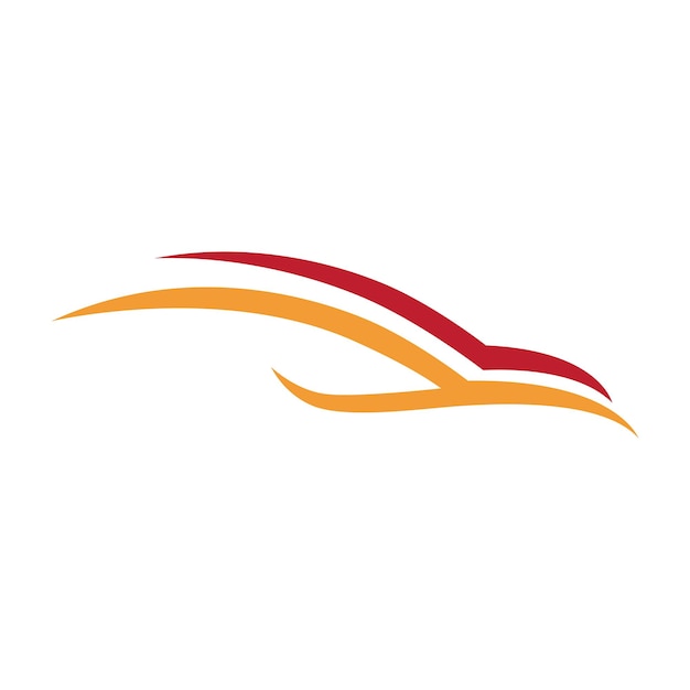 Logotipo de coche de velocidad automática
