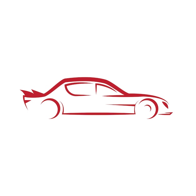 Logotipo de coche de velocidad automática