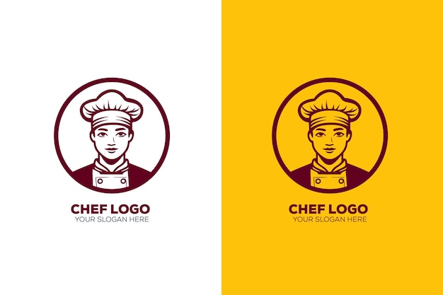 un logotipo para una cocina de chefs con un sombrero de chefs en el frente