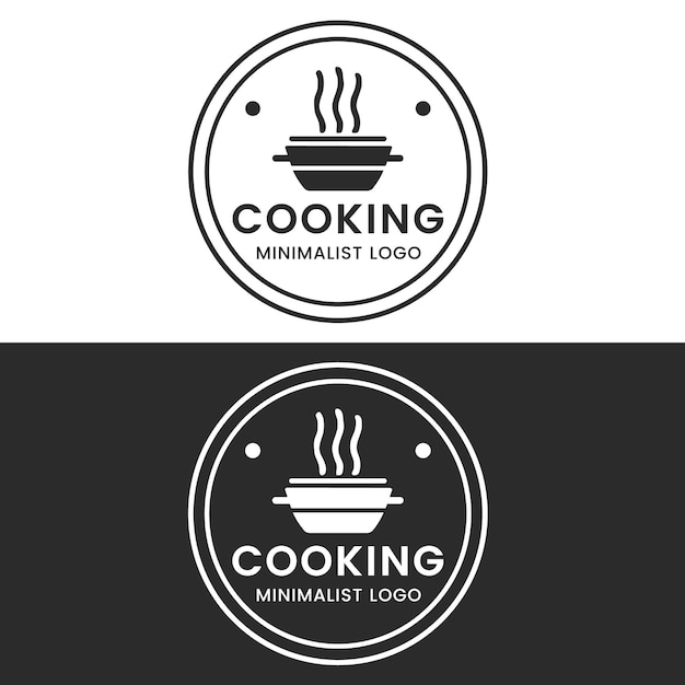 El logotipo de la cocina moderna minimalista