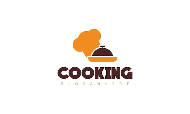 un logotipo para un cocinero cocinando con una nube en el fondo