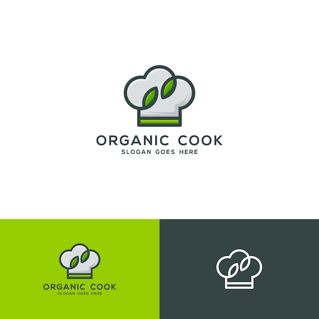 Logotipo de cocinero orgánico