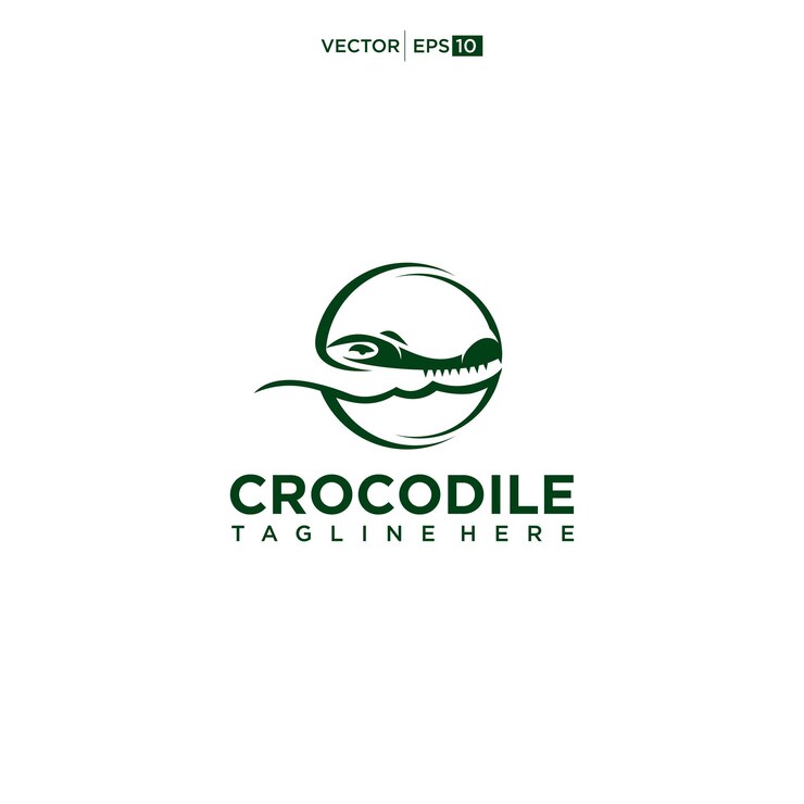 Vector logotipo de cocodrilo cocodrilo reptil cocodrilo depredador vicioso vector