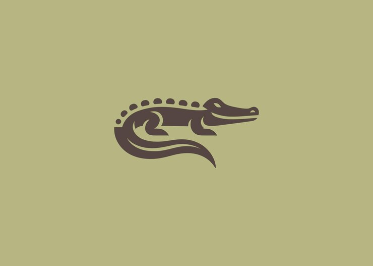 Vector logotipo del cocodrilo un diseño de cocodrillo feroz que simboliza la resistencia al poder y el instinto primitivo