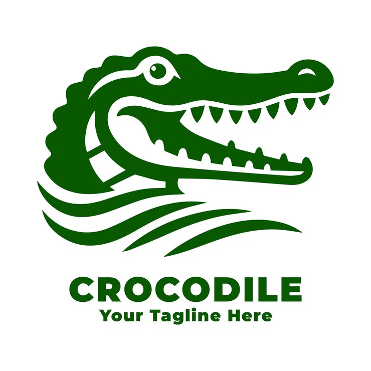Vector logotipo del cocodrilo vector sencillo