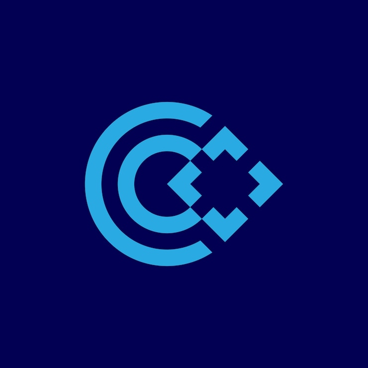 Vector logotipo de codificación de letra c logotipo de desarrollo de programa