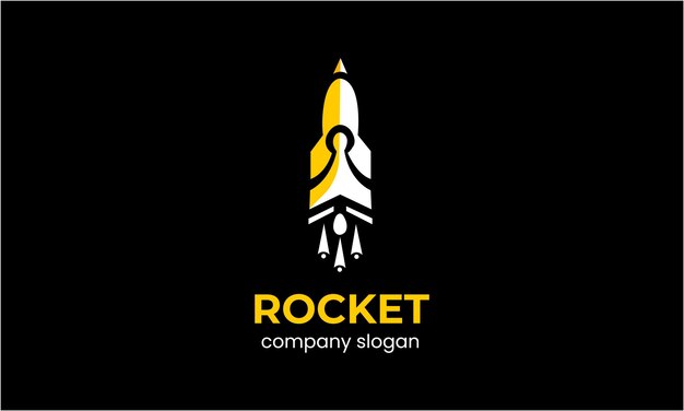 Logotipo de cohete minimalista moderno profesional Iconos y gráficos de arte vectorial para descargar