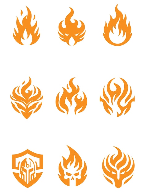 El logotipo de la colección de llamas