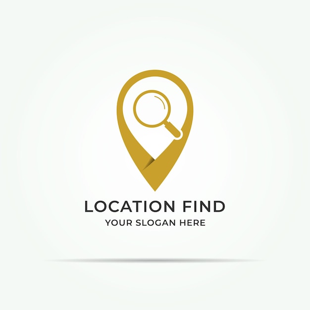 Logotipo de colección de ubicación de pin de aumento
