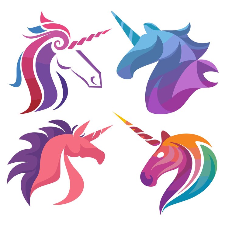 logotipo de la colección de unicornio símbolo diseños modernos para negocios