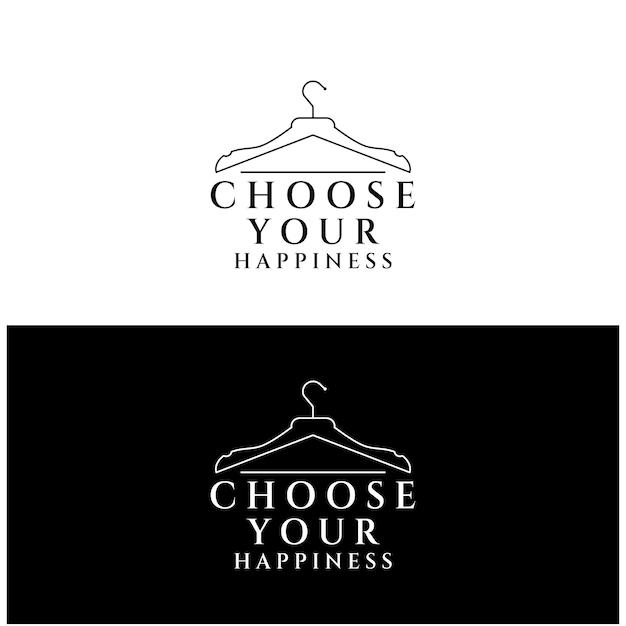 logotipo de colgante de ropa para negocios boutique moda estilo de vida armario vestido de boda tienda de ropa