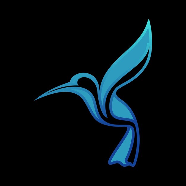logotipo de colibrí degradado