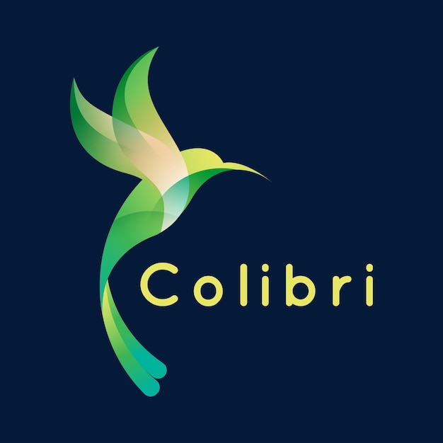 Logotipo de colibrí vector premium