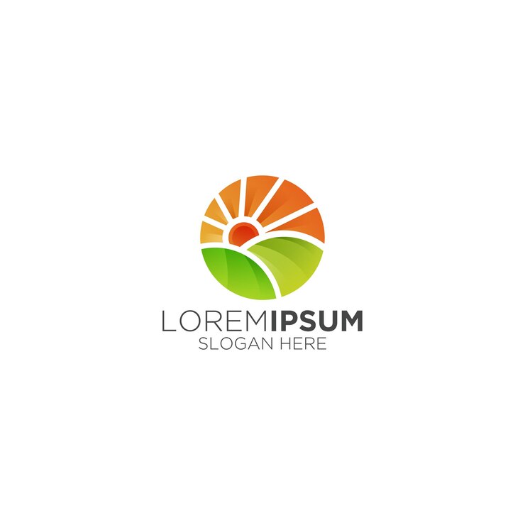 logotipo de la colina del atardecer y el amanecer