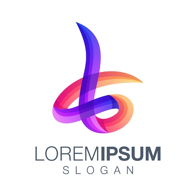 logotipo de color degradado de letra L