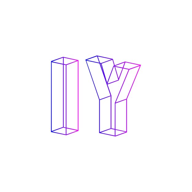 el logotipo de color gradiente iy